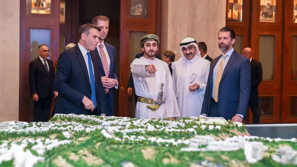 The opening of a seven-star Trump hotel in Muscat